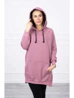 Dvoubarevné tmavě růžové šaty s kapucí Dvoubarevné tmavě růžové šaty s kapucí