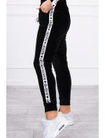 Velurová souprava s nápisem Queen black