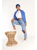 Dámské Kožené Tenisky BIG STAR BB274211 Bile Modre Dámské Kožené Tenisky BIG STAR BB274211 Bile Modre