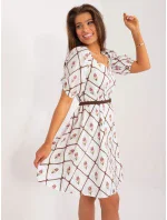 LK SK 509406 šaty.31 bílo-hnědá LK SK 509406 šaty.31 bílo-hnědá