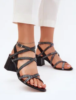 Sandály na podpatku model 215004 Step in style