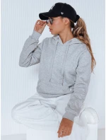 Dámská mikina BASIC s kapucí šedá BY0155