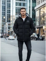 Pánská zimní bunda s kapucí černá FashionStreet TX5091
