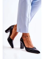 Módní Lakované Lodičky Na Baru Černá Emoce