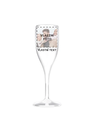 Personalizovaná nerozbitná prosecco sklenice s fotografií Personalizovaná nerozbitná prosecco sklenice s fotografií