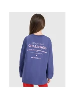 Dívčí tričko oversize s potiskem a dlouhým rukávem 4F 4FJRAW25TLONF589-33S