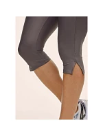 Dámské tréninkové legíny CASALL Capri Slit Regular Waist Tights, šedá barva Dámské tréninkové legíny CASALL Capri Slit Regular Waist Tights, šedá barva