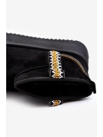 Sněhule Na Platformě S Vzorem Černé Udra