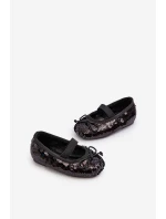 Dětské baletky zdobené flitry Černé Weries Dětské baletky zdobené flitry Černé Weries