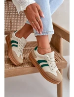 Dámské tenisky na platformě béžovo-zelené Nesonice