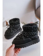 Dětské Zimní Boty S Hřejivým Kožíškem Černé Nastira