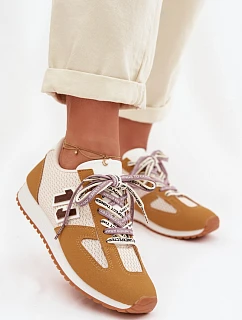 Dámské Tenisky s Ozdobným Šněrováním Žluté Henira