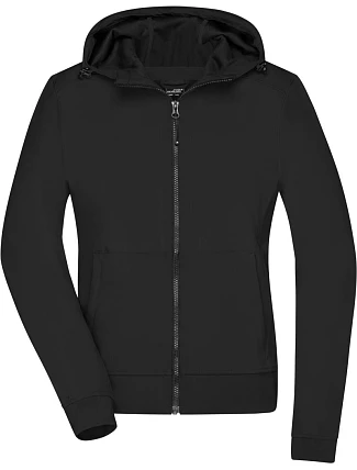 Daiber JN 1145 Dámská 2-vrstvá softshellová bunda s kapucí 02.1145 black/black Daiber JN 1145 Dámská 2-vrstvá softshellová bunda s kapucí 02.1145 black/black