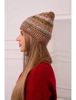 Čepice s fleecem Patrycja K254 khaki+camel