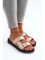 Dámské žabky na ploché podrážce ZAXY LL285072 Bežové