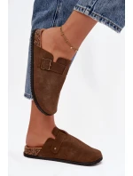 Dámské pantofle a na platformě s přezkou Selio