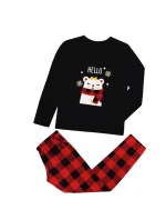 Dámské pyžamo 165/034 černé s medvědem - Karol Dámské pyžamo 165/034 černé s medvědem - Karol