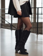 Dámské semišové černé boty FashionStreet ZY1316