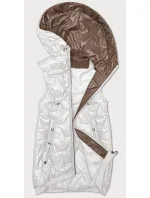 Dámská vesta v perleťové barvě se stahovacím lemem na spodním okraji S'West (B8240/B8342-9)