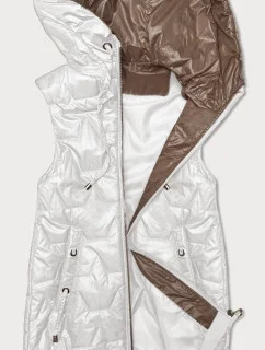 Dámská vesta v perleťové barvě se stahovacím lemem na spodním okraji S'West (B8240/B8342-9)