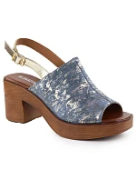 Dámské sandály na jehlovém podpatku denim gold M.Daszynski MR23126-7