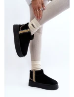 Sněhule Na Platformě S Vzorem Černé Udra