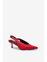 Lodičky S Otevřenou Patou Eko Kůže Červené Aricandia