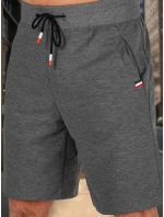 Pánské tmavě šedé teplákové kraťasy FashionStreet SX2487
