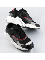 Černé šněrovací sneakersy s barevnými vsadkami (6346) Černé šněrovací sneakersy s barevnými vsadkami (6346)