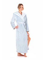 Dámský župan Flora s kapucí 3956 jednobarevný ledově modrá - Vestis Dámský župan Flora s kapucí 3956 jednobarevný ledově modrá - Vestis