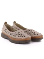 Béžové lodičky na klínku Sergio Leone PB291