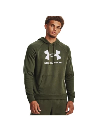 Under Armour pánská mikina Rival Fleece Logo HD olivová 1379758 390 L