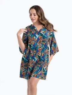 Plážové šaty Anita Manihi 8674 Lagoon: Tropická elegance s leopardím šarmem