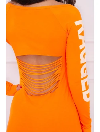 Otrhané oranžové neonové šaty