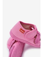 Pantofle Milami Dětské Na Suchý Zip Růžové Reathiana