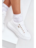 Dámské Tenisky Na Platformě Eko Kůže Bílé Lelandine