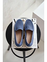 Dámské perforované mokasiny Sergio Leone MK097H modré