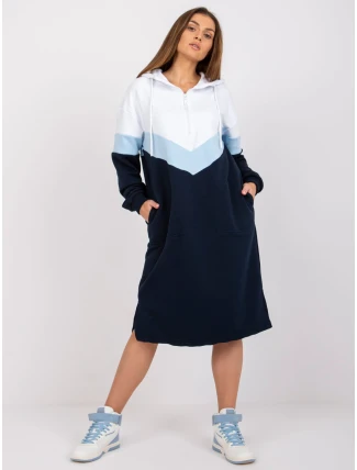 Šaty RV SK 7462.00 tmavě modrá a bílá