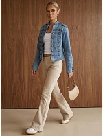 Dámská džínová bunda Napoleonka, modrá, FashionStreet TY6045 Dámská džínová bunda Napoleonka, modrá, FashionStreet TY6045