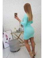 Šaty s ozdobnými knoflíky mint Šaty s ozdobnými knoflíky mint