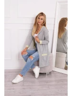 Dvoubarevná bunda s kapucí žlutá+šedá