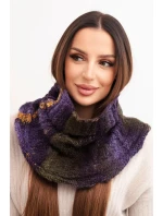 Komin dámský vlněný měkký šátek golf zimní KN21 khaki