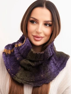 Komin dámský vlněný měkký šátek golf zimní KN21 khaki