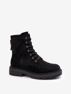 Dámské Workery Botky na Zip Černé Ninsuni