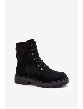 Dámské Workery Botky na Zip Černé Ninsuni