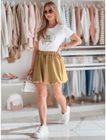 Dámská mini sukně PUFFELLA hnědá FashionStreet CY0499