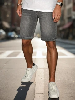 Pánské džínové šortky šedé FashionStreet SX2501