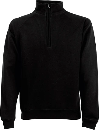 Fruit of the Loom Premium Zip Neck Sweat Mikina s 1/4 zipem 16.2032 black