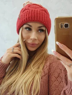 Fleecová čepice Alice K248 malpberry+ecru