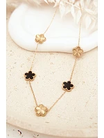 Dámský náhrdelník s koniczinkami z nerezové oceli zlatý